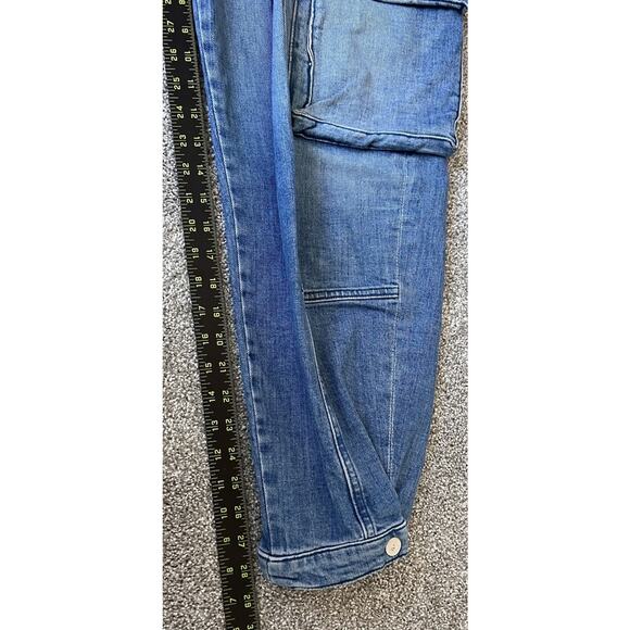 Mother The Curbside Cargo Flood Jeans Size 30 Herbal Remedy Denim - Picture 3 of 9
